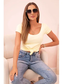 Dámská klasická bavlněná blůza s krátkým rukávem modrá