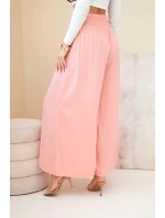 Dámské viskózové kalhoty s elastickým pasem meruňkové Dámské viskózové kalhoty s elastickým pasem meruňkové