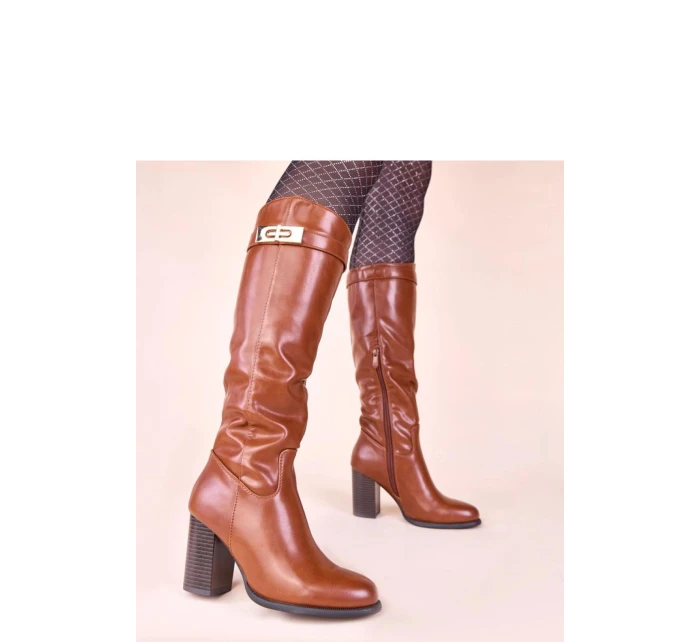 Kozačky na podpatku  model 221035 Solea