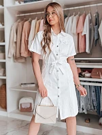 LOVE ME MIDI midi košilové šaty bílé FashionStreet EY2595