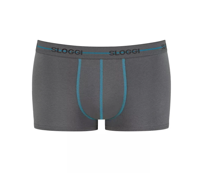 Pánské boxerky Start Hipster C2P box - BROWN - LIGHT COMBINATION - šedá- černá M003 - SLOGGI Pánské boxerky Start Hipster C2P box - BROWN - LIGHT COMBINATION - šedá- černá M003 - SLOGGI