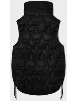 Černá krátká dámská vesta se stahovacími boky model 20867413 - S'WEST