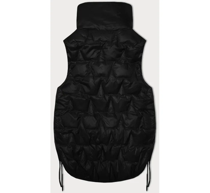 Černá krátká dámská vesta se stahovacími boky model 20867413 - S'WEST