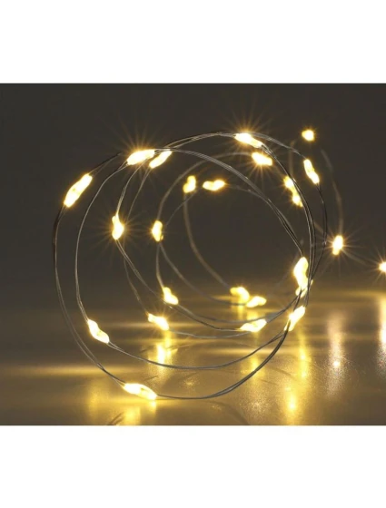 DRÁTĚNÁ SVĚTLA OVLÁDANÁ BATERIEMI GIRLANDA 40 VEDLA TEPLÁ BÍLÁ DRÁTĚNÁ SVĚTLA OVLÁDANÁ BATERIEMI GIRLANDA 40 VEDLA TEPLÁ BÍLÁ