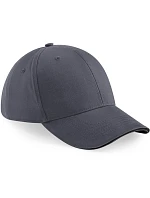 Beechfield B 20 6 panelová sandwich kšiltovka "Athleisure" 53.0020 graphite grey/black