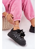 Ekokožené Sneakersy Na Platformě Černé Penolle Ekokožené Sneakersy Na Platformě Černé Penolle