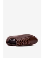 Pánské tenisky z eko kůže tmavě hnědé model 22095328 - EVENTO Pánské tenisky z eko kůže tmavě hnědé model 22095328 - EVENTO