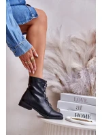 Zateplené Dámské Kotníkové Boty Na Zip Černé Evalith Zateplené Dámské Kotníkové Boty Na Zip Černé Evalith