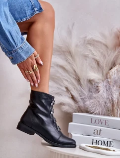 Zateplené Dámské Kotníkové Boty Na Zip Černé Evalith