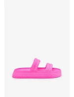 Dámské lehké pěnové pantofle na platformě S.Barski – fuchsiové