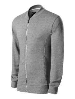 Bomber mikina pánská tmavě šedý melír