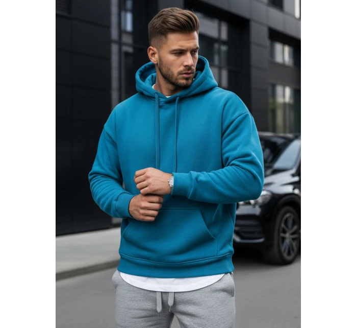 Pánská světle modrá mikina s kapucí FashionStreet BX5108