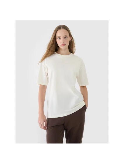 Dámské hladké tričko oversize model 21436828 - 4F