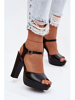 Dámské sandály na vysokém podpatku Černé model 22103026 - Boto