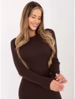 Šaty D93050Z30372A2EN tmavě hnědé