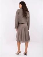 Spódnica MI SD model 21766121 ciemny bezowy - FPrice