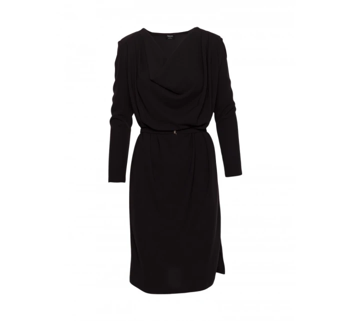 S428 Šaty s výstřihem - černé S428 Šaty s výstřihem - černé