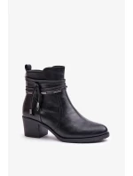 Dámské Kotníkové Boty Na Podpatku Zateplené Černé Lobina Dámské Kotníkové Boty Na Podpatku Zateplené Černé Lobina