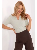 Svetr s krátkým rukávem model 216768 Factory Price Svetr s krátkým rukávem model 216768 Factory Price