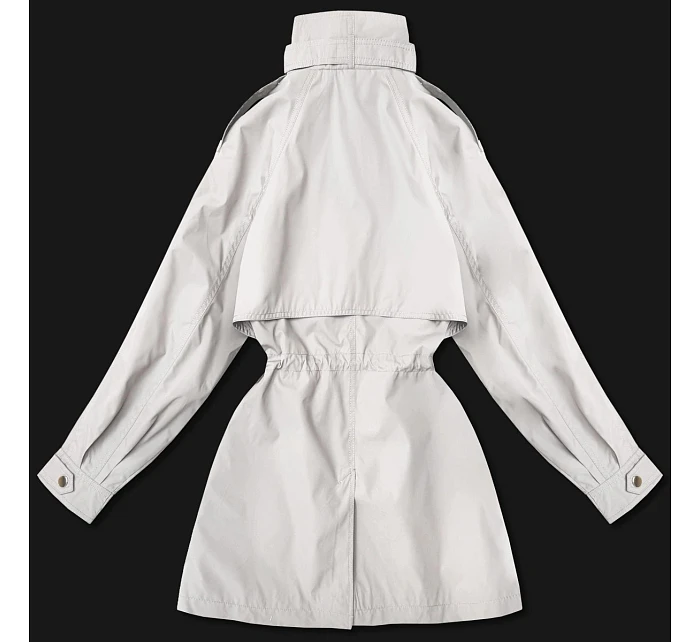 Dámská tenká bunda s větrovým límcem Goodlookin světle béžová (P3-6302-12)