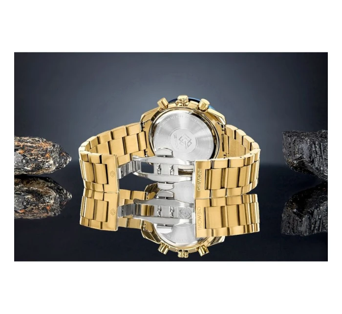 Pánské hodinky Giewont Chronograph Sapphire Gold Blue GW8720-B6