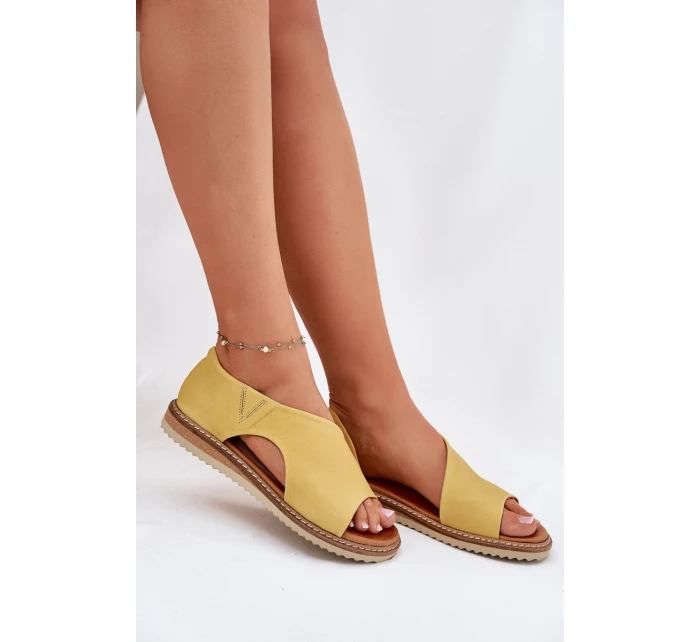 Kožené Dámské Sandály Artiker 46C1015 Žluté