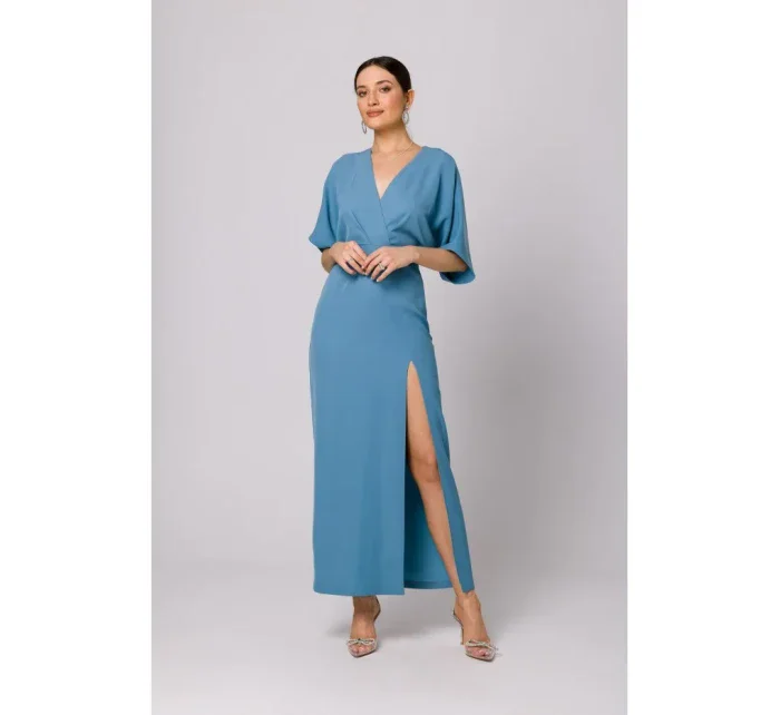 model 18429024 Maxi šaty nebesky modré - Makover