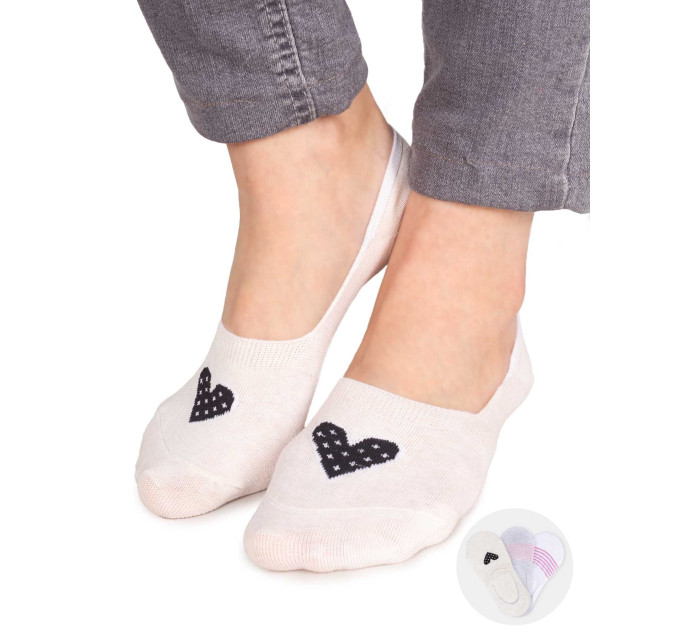 Yoclub Bavlněné dívčí ponožky 3-pack SKB-0095G-AA00 Vícebarevné