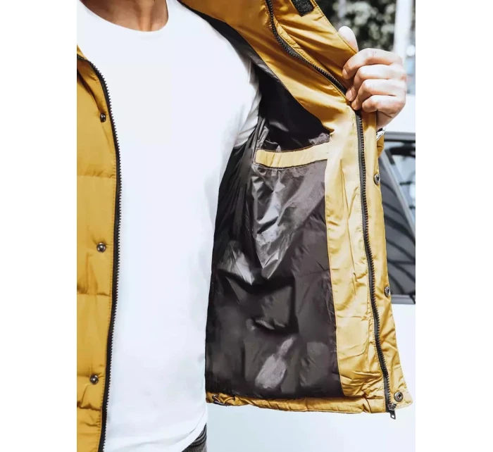 Pánská prošívaná zimní bunda žlutá FashionStreet TX4180