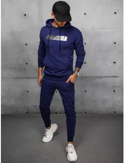 Pánské tmavě modré tepláky FashionStreet AX0695 Pánské tmavě modré tepláky FashionStreet AX0695