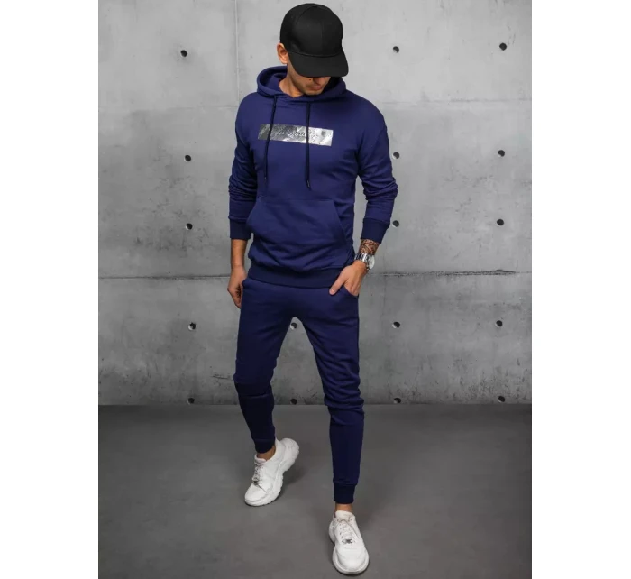 Pánské tmavě modré tepláky FashionStreet AX0695 Pánské tmavě modré tepláky FashionStreet AX0695