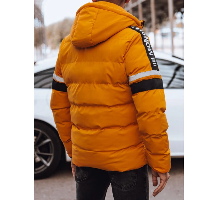 Pánská prošívaná zimní bunda žlutá FashionStreet TX4567