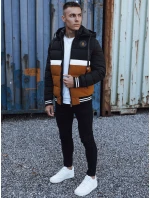 Kurtka zimowa męska pikowana z kapturem czarna FashionStreet TX4867 Kurtka zimowa męska pikowana z kapturem czarna FashionStreet TX4867