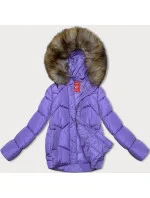 Bunda s kapucí v lila barvě pro přechodné období model 21246441 - LHD