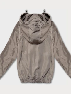 Tmavě béžová tenká krátká dámská bunda s podšívkou model 21042273 - Glakate