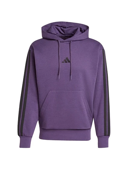 Pánská mikina Essentials 3Stripes Fleece fialová model 21342886 pánská - ADIDAS Pánská mikina Essentials 3Stripes Fleece fialová model 21342886 pánská - ADIDAS