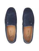 Pánské semišové kožené mokasíny polobotky tmavě modré model 22061146 - FILIPPO Pánské semišové kožené mokasíny polobotky tmavě modré model 22061146 - FILIPPO