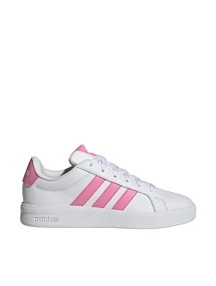 Dětské boty adidas Grand Court 3.0 white and pink HP3528