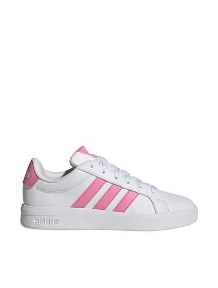 Dětské boty adidas Grand Court 3.0 white and pink HP3528