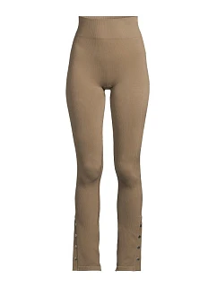 Dámské kalhoty CASALL Seamless Rib Slit Pants, zelené