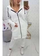 Hřejivá souprava s dlouhou mikinou ecru