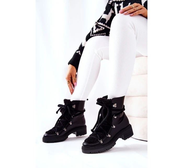 Kožené boty Trapper Lewski Světle černé model 21569643 - Boto