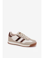 Nízké Dámské Tenisky Leopardí Béžové model 21696422 - Boto Nízké Dámské Tenisky Leopardí Béžové model 21696422 - Boto