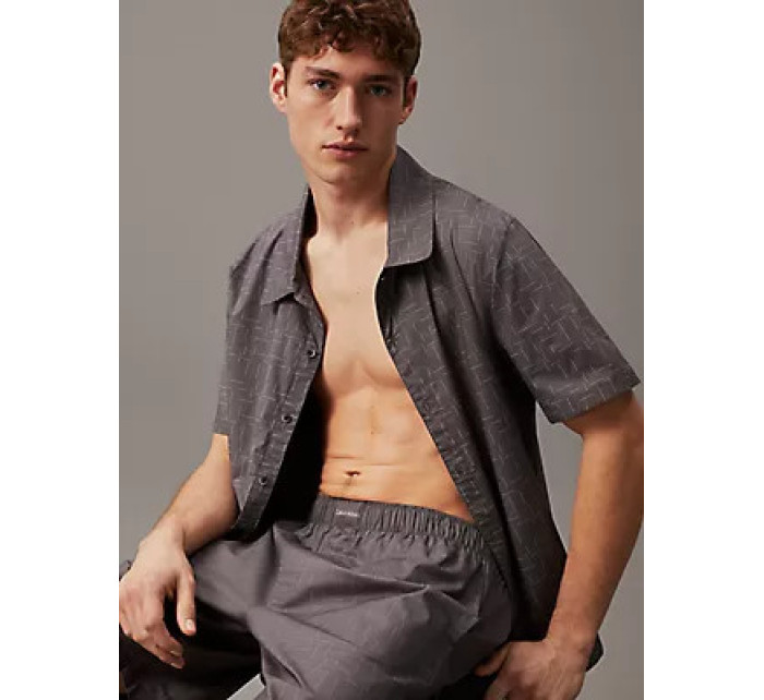 Spodní prádlo Pánské pyžamo S/S SHORT SET 000NM2499EOF8 - Calvin Klein