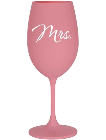 MRS. - růžová sklenice na víno 350 ml MRS. - růžová sklenice na víno 350 ml
