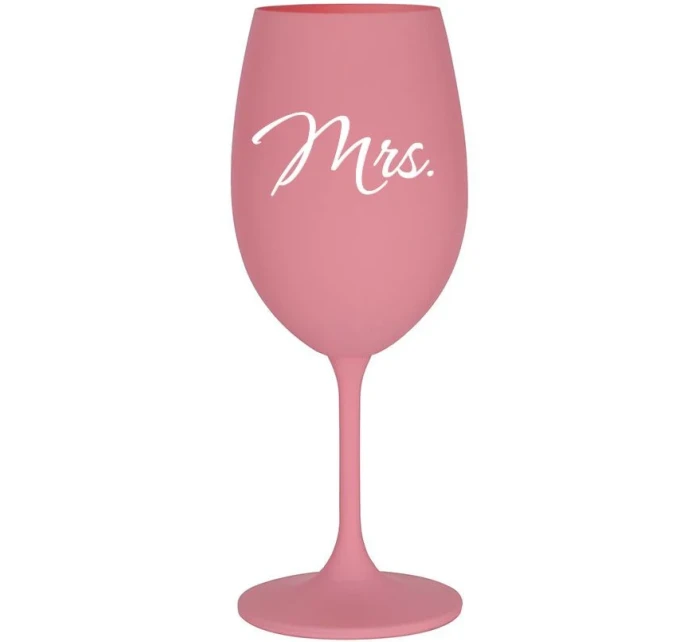 MRS. - růžová sklenice na víno 350 ml MRS. - růžová sklenice na víno 350 ml