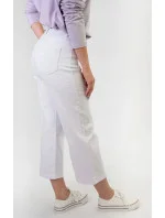 Široké dámské zvonové kalhoty v bílé barvě (B102) Široké dámské zvonové kalhoty v bílé barvě (B102)