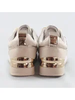 Béžové dámské tenisky se podrážkou model 17195567