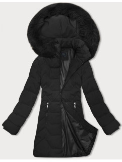 Černá dámská bunda s kapucí J Style (16M9121-392)