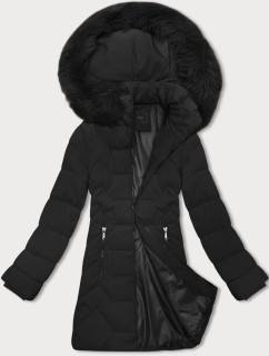 Černá dámská bunda s kapucí J Style (16M9121-392)